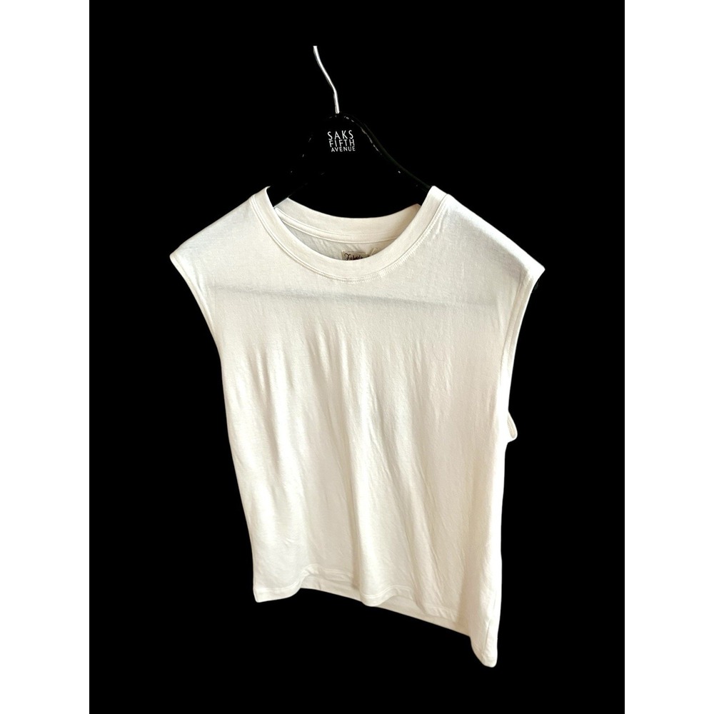 Faherty Cutoff Shirt Cloud Muscle Tshirt Sz Medium Cream
